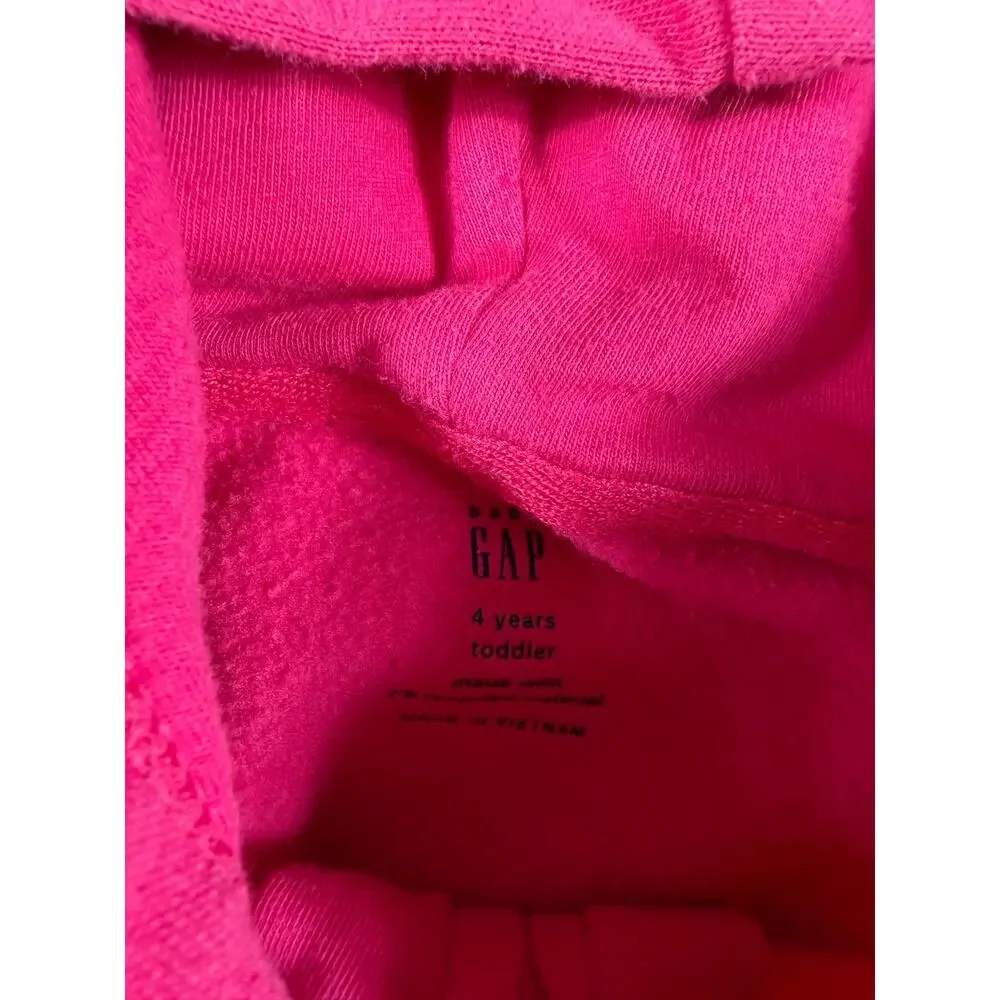 Gap Logo Zip Hoodie Hot Pink Size 4 Years